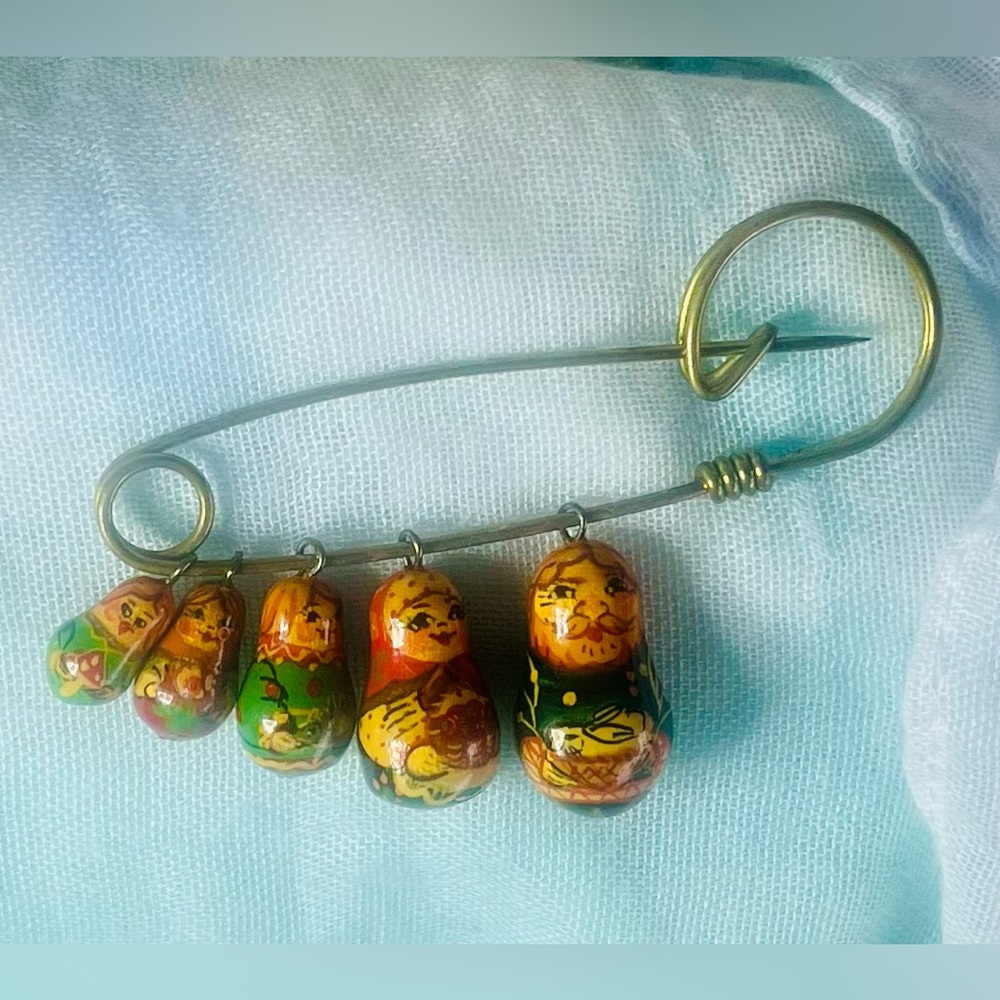 Russian nesting doll Brooch